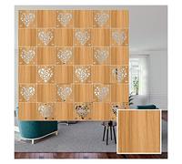 DUBTEDHOU Suspendre Les Panneaux d'écran en Bois Massif, Panneau de séparation Suspendu en Bois et Plastique, 5 mm, Naturel, Lot de X(Natural-b,15pcs)