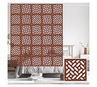 DUBTEDHOU Suspendre Les Panneaux d'écran en Bois Massif, Panneau de séparation Suspendu en Bois et Plastique, épaisseur 5 mm, 29 x 29 cm, Multicolore, Plusieurs Tailles(Brown,15pcs)