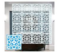 DUBTEDHOU Suspendre Les Panneaux d'écran en Bois Massif, Panneau de séparation Suspendu en Bois et Plastique ajouré, Blanc, 29 x 29 cm/39 x 39 cm, Lot de 3 à 50 pièces(White-29x29cm,21pcs)