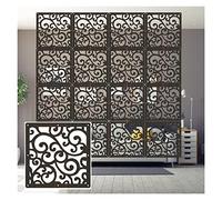 DUBTEDHOU Suspendre Les Panneaux d'écran en Bois Massif, Panneau de séparation Suspendu Naturel ou Noir 29 cm Bois Plastique imperméable Plusieurs quantités(Black,15pcs)