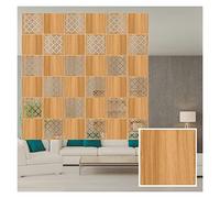 DUBTEDHOU Suspendre Les Panneaux d'écran en Bois Massif, Panneaux de séparation Suspendus en Bois et Plastique, épaisseur 5 mm, 29 x 29 cm, Naturel, 5 Styles, Plusieurs Tailles(Natural-b,50pcs)