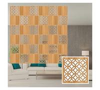 DUBTEDHOU Suspendre Les Panneaux d'écran en Bois Massif, Panneaux de séparation Suspendus en Bois et Plastique, épaisseur 5 mm, 29 x 29 cm, Naturel, 5 Styles, Plusieurs Tailles(Natural-a,1pcs)