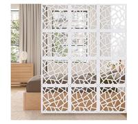 DUBTEDHOU Suspendre Les Panneaux d'écran en Bois Massif, Paravent Suspendu en Bois et Plastique, 29 x 29 cm ou 39 x 39 cm, Naturel, Plusieurs quantités(39x39cm,9Pcs)