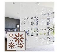 DUBTEDHOU Suspendre Les Panneaux d'écran en Bois Massif, Paravent Suspendu en Bois et Plastique ajouré, 29 x 29 cm, Blanc, Plusieurs Tailles Disponibles(44pcs)
