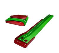 DUBTEDHOU Un Tapis de Jeu de Golf intérieur/extérieur Port Golf Putting Mat with Auto Ball Return Removable Baffle for Home Office Multicolor Multiple Sizes(Red,30 * 250cm/11.8 * 98.4inch)