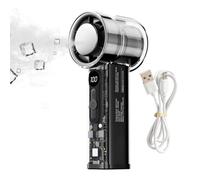 DUBTEDHOU Ventilateur Portable à Main, Ventilateur portatif 100 Vitesses Batterie 3000mAh Multicolore(Black)