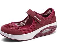 DUBUSH Chaussures d'infirmière de Travail Confortables pour Femmes, Baskets à Enfiler pour Femmes, Baskets orthopédiques à Coussin d'air avec découpe en Maille avec Mousse à mémoire de Forme