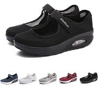 DUBUSH Chaussures d'infirmière de Travail Confortables pour Femmes, Baskets à Enfiler pour Femmes, Baskets orthopédiques à Coussin d'air avec découpe en Maille avec Mousse à mémoire de Forme