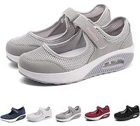 DUBUSH Chaussures d'infirmière de Travail Confortables pour Femmes, Baskets à Enfiler pour Femmes, Baskets orthopédiques à Coussin d'air avec découpe en Maille avec Mousse à mémoire de Forme