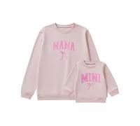 Dubute Tenues assorties maman et moi - Mignons sweats à col en bow Mama et Mini avec imprimé lettre - Vêtements assortis à manches longues, rose, M