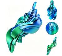 Dubydu Balle Fidget 3D Imprimée, Effet Morphslime Antistress, Balle Sensorielle Effet Liquide, Jouet Anti-Stress Relaxant & Concentrant, Desk Toy Bureau Maison Voyage Enfants Adultes (Vert)