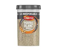 DUC. Poivre Blanc Moulu N°8 90G, l'épice incontournable pour relever subtilement toutes vos recettes- Lot De 3