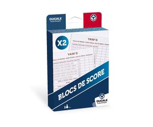 Ducale - 2 blocs de score pour le jeu Yam's en format voyage