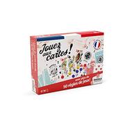 Ducale, Le Jeu français - Coffret 50 Règles De Jeux - 2x54 Cartes, 100 jetons, livret de 50 - à Jouer en Famille ou Entre Amis, Bleu,rouge