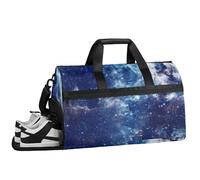ducanll Grand sac de voyage bleu pour femme, sac fourre-tout pour femme, sac de week-end, sac de transport pour avion, article personnel mystérieux galactique, Mystérieux Galactique, 19.7 x 13.8 x 9.9