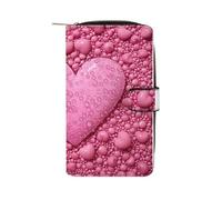 ducanll Portefeuille pour femme avec plusieurs emplacements pour cartes et compartiment pour téléphone portable, Bulles d'amour, 19.7cm length, 11cm width, 3.5cm thickness