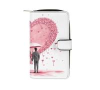 ducanll Portefeuille pour femme avec plusieurs emplacements pour cartes et compartiment pour téléphone portable, Couple d'amour, 19.7cm length, 11cm width, 3.5cm thickness