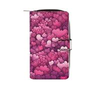 ducanll Portefeuille pour femme avec plusieurs emplacements pour cartes et compartiment pour téléphone portable, Texture d'amour, 19.7cm length, 11cm width, 3.5cm thickness