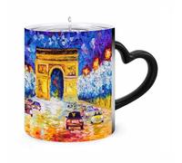 ducanll Tasse à café personnalisée Arc de Triomphe Paris de 325 ml avec poignée, cadeau pour petit ami, homme, décoration de chambre des parents, cadeau pour joueur, cadeau pour enseignant, cadeau de