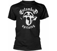 ducao Men's Fashion Short Sleeve Round Neck Entombed 'Uprising' T Shirt Black Manches Courtes(Medium)