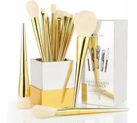 DUcare Coffret de 15 pinceaux de maquillage - Gold & Silver Glow
