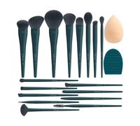 DUcare Coffret de 17 pinceaux de maquillage et accessoires - Vert foncé