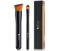 DUcare Set de 2 pinceaux : biseauté + correcteur pour application fond de teint - Noir