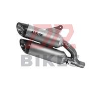 Ducati Monster 937 2021-2023 Arrow Round-Sil Titane Double Silencieux (Upper &