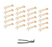 Ducatillon Lot de 20 Pièges à Taupes Putange en Acier Cuivré avec Pince de Pose et Détentes - Anti Taupe et Campagnol Mécanique Efficace pour Grand Jardin