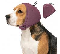 Ducclume Cache-oreilles apaisants pour chien, couvre-tête réglable pour soulager l'anxiété et le tonnerre anti-aboiement, protection de toilettage et suppression du bruit pour chiens de petite