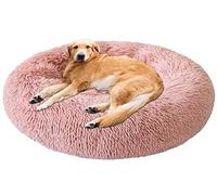 DUCHEN Donut Panier Chien Orthopedique Anti Stress Apaisant,Lit pour Chien Moyen Taille Lavable,Coussin Chien Rond Moelleux,Dehoussable,Puppy Love,Fermé,Tapis Chien Grande Taille XL XXL XXXL