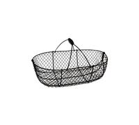 DUCHESNAY-Panier de récolte en fil métallique marron à poignées 25 l