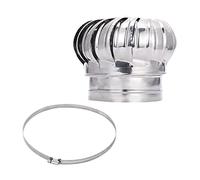 Duchunsheng Extracteur De Cheminée Tournant en Acier Inoxydable, Extracteur De Fumées Rotatif Chapeau De Cheminé, Conduit De Fumée Sortie De Toit, Éolien Hotte D'échappement pour Fermes Toits Usines