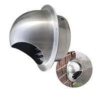 Duchunsheng Grille Aeration Grille Ventilation 100mm 160mm 180mm 200mm, Sortie D'évacuation Mural Bouches D'aération avec/Maille, Épaissir Grille D'Aération Ronde en Acier Inoxydable