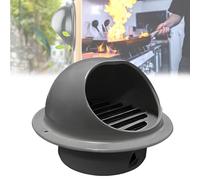 Duchunsheng Grille Aeration Noir Gris Blanc Orange Chapeau Cheminée Grille Ventilation Ø 70 100 110 150 160 180 200mm, Grille D'aération avec Maille, Ronde Hotte Raccord De Ventilation