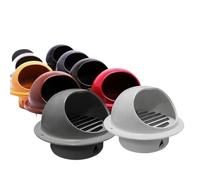 Duchunsheng Grille D'Aération Ronde Noir/Blanc, Sortie D’air Murale Ronde en INOX, Couvercle À Rabat pour Grille D'aération, Robuste Et Résistant Aux Intempéries, Peut Être Utilisé Pendant Longtemps