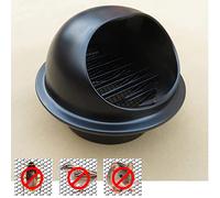 Duchunsheng Rond Grille De Ventilation Décoration Murale Hotte, Noir Grille D'Aération Ronde en Acier Inoxydable, Sortie D'évacuation avec Filet AntiSinsectes, Facile À Utiliser, Imperméabiliser