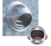 Duchunsheng Rond Grille De Ventilation en INOX Ø 125/160/180/200/250/300mm, Grille Aeration D'Évacuation Murale Externe, Prise D’air Sphérique Grille D'Aération Hotte Connecter Conduit Ou Tuyau