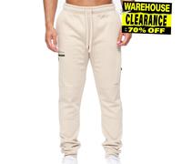 Duck And Cover Heningys Hommes Pantalon de Jogging Décontracté Cosy Sport Beige
