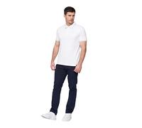 Duck and Cover Pantalon chino pour homme, coupe ajustée, pantalon confortable en coton pour le bureau, pantalon pour homme avec poches, idéal pour l'été, la plage, le golf, bleu marine, 32 W/32 L