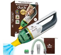 Duck Aspirateur sans fil compact par Horsepower, Gold Edition, batterie améliorée ultra puissante pour une durée de fonctionnement extra longue, comme vu à la télévision, aspiration puissante, facile