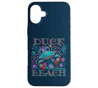 Duck Beach Caroline du Nord Bleu Crab Vacances SOUVENIR Coque pour iPhone 16 Plus