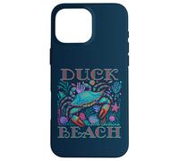 Duck Beach Caroline du Nord Bleu Crab Vacances SOUVENIR Coque pour iPhone 16 Pro Max