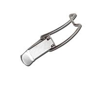 Duck Billed Buckles,2pcs 201 Stainless Steel Cabinet Box Locks Spring Loaded Latch Catch Toggle Iron Hasps for Sliding Door Window Furniture Hardware(Iron Nickled Plated,87mm)