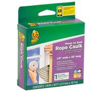 Duck Brand 283580 Rouleau de calfeutrage à presser pour fermer les cordes, blanc, 0,3 cm de large x 10,9 m de long, rouleau simple Duck