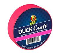 Duck Brand Color Ruban de masquage: 1 in. x 60 ft. (Rose néon)