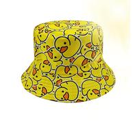 Duck Bucket Hat, Summer Fisherman Cap, Lightweight Packable Sun Protection, Breathable Moisture Wicking Fabric, Outdoor Travel Hat for Camping, Biking, Sports, Beach Trips, 21.65x22.83inches