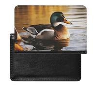 Duck by The Lake Housse de protection pour passeport avec blocage RFID - Porte-carte d'identité - Portefeuille de voyage sécurisé pour tickets de passeport, cartes de crédit, style, taille unique,