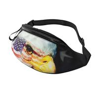 Duck by The Lake Sac banane pour homme et femme, sac banane pour festival, voyage, sport, marche, Aigle patriotique., Taille unique