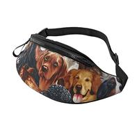 Duck by The Lake Sac banane pour homme et femme, sac banane pour festival, voyage, sport, marche, Chiens, Taille unique